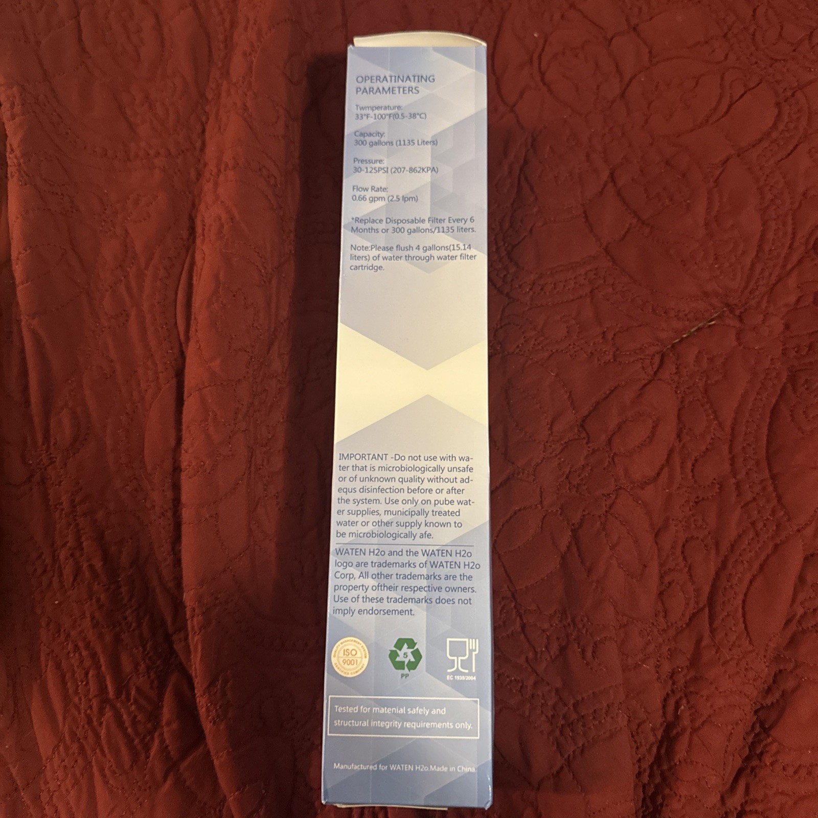 Waten H20 4396841 *4396710 Water Replacement Filter 3 EDR3RXD1 Brand New Sealed