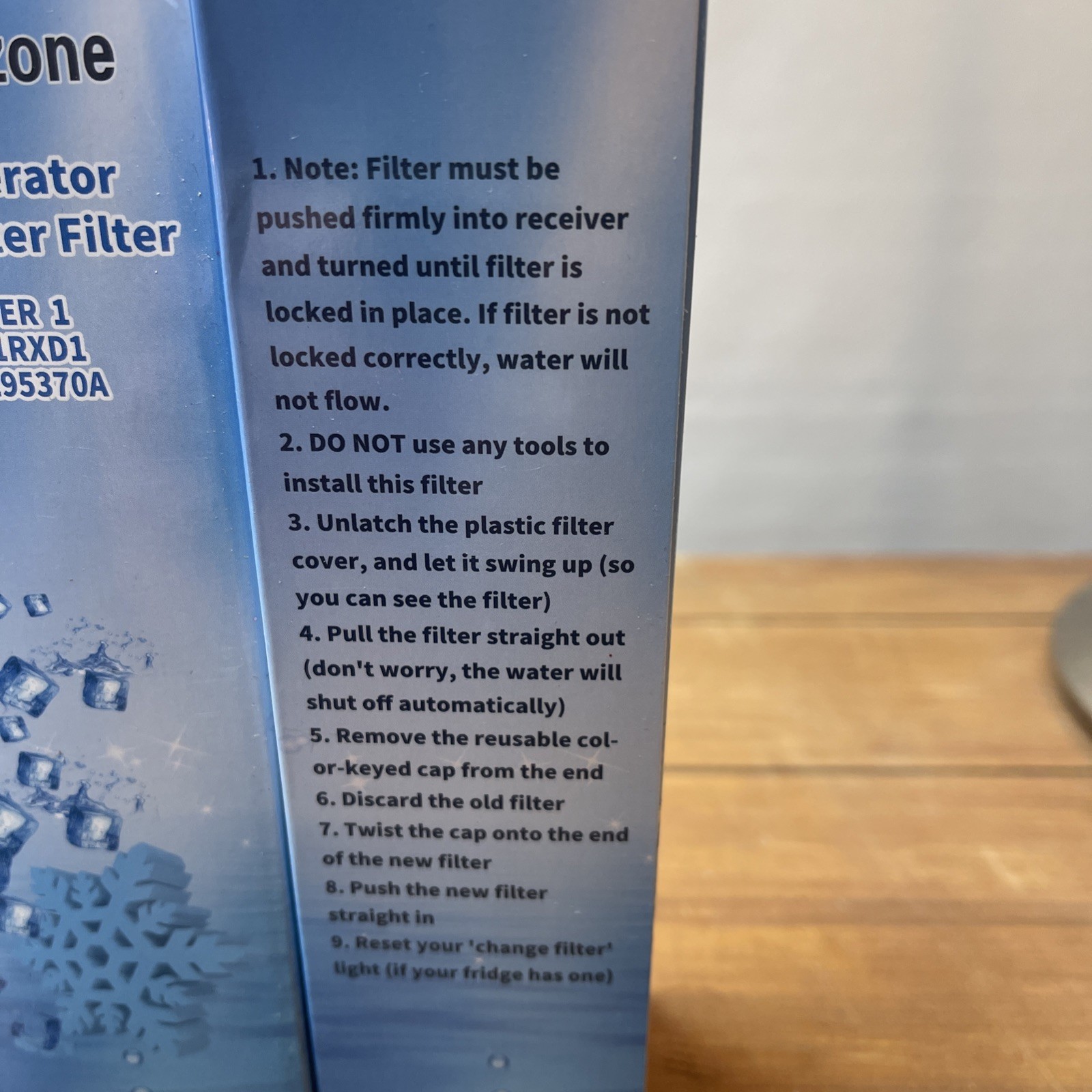 Accerzone Ice and Water Refrigerator Filter 1, EDR1RXD1 W10295370A 3-Pack