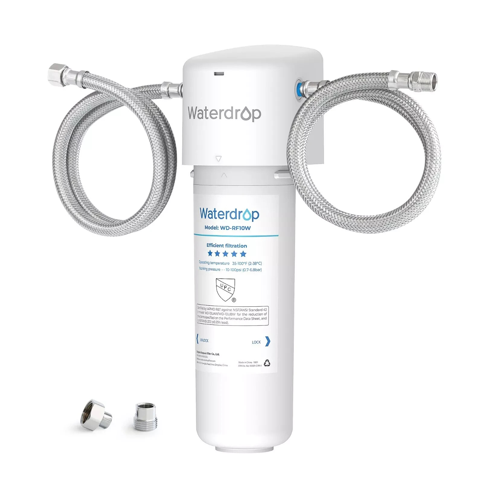 Waterdrop 10UAW Under Sink Water Filter System,NSF/ANSI 42 Certified, 8K Gallons