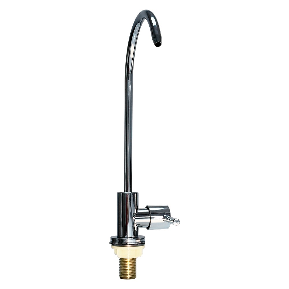 1/4» RO Water Filter Curved Sink Faucet Tap Chrome Reverse Osmosis Drinking