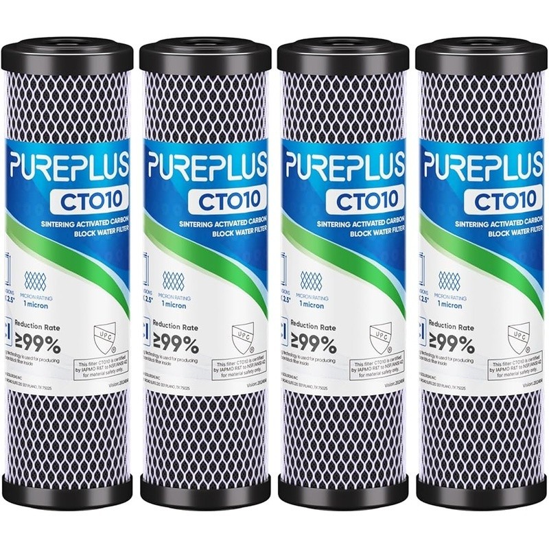 High Capacity Carbon Water Filter 10×2.5 inch NSF Chlorine Sediment Removal New
