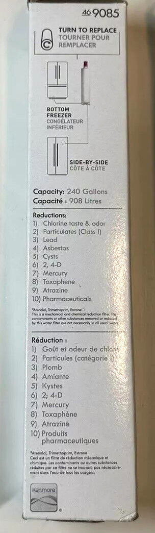 1 PACK Kenmore 9085 46-9085 Replacement Refrigerator Water Filter Fit 9085 USA