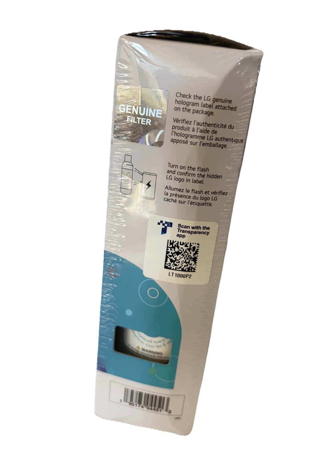 LG LT1000P2 Water Filter Replacement Cartridge 2 Pack OEM and SEALED