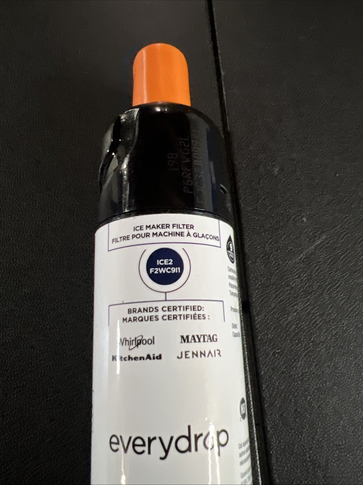 EveryDrop 2 Ice And Water Refrigerator Water Filter ΕDR2RXD1 White Orange
