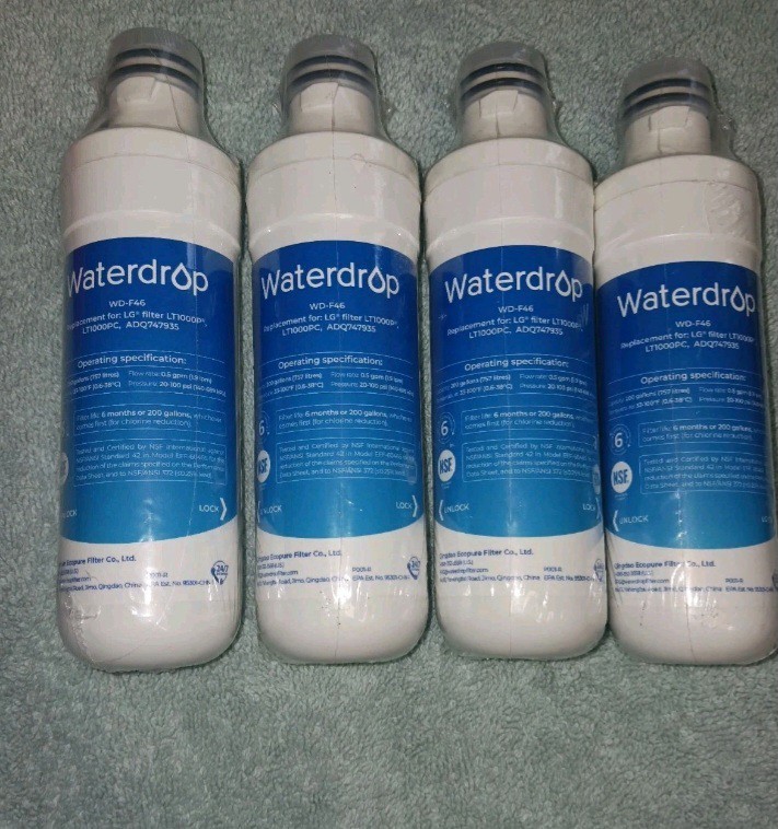 Waterdrop WD-F46 Water Filters. Lot Of 4. New Sealed