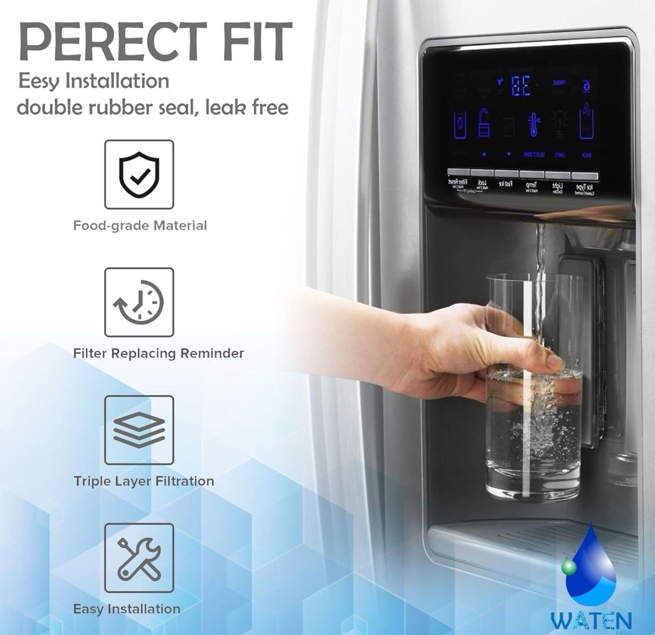 WATEN H20 WATER REPLACEMENT FILTER #4396841*, #43968710, EDR3RXD1*