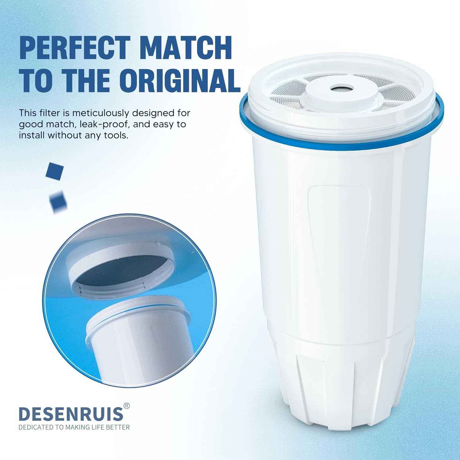Upgraded 2 Pack Water Filter Replacement ZR-001 ZR-004 ZP-006 ZR-017 Multi-Stage