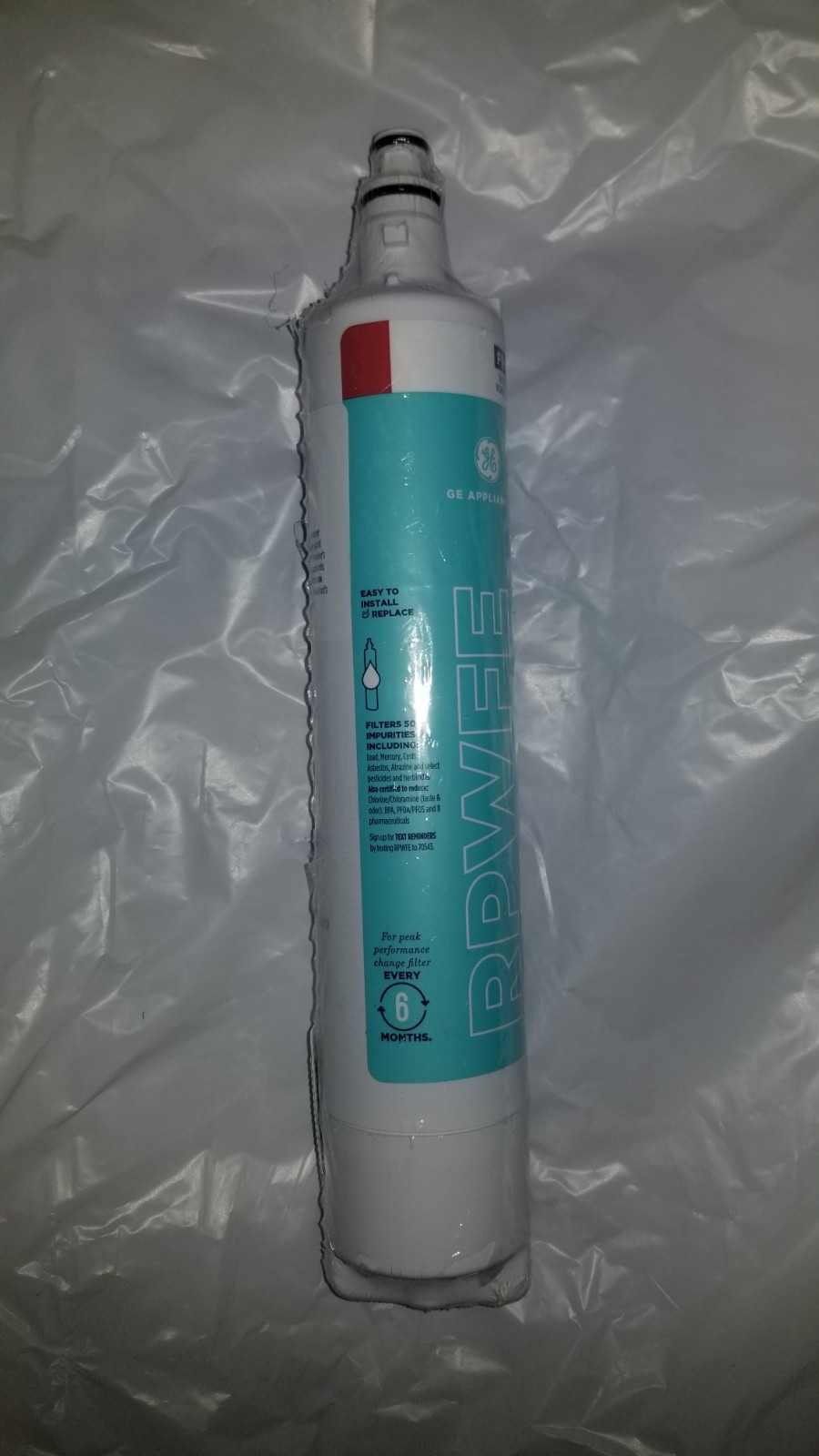 GE RPWFE Refrigerator Water Filter, Genuine Replacement Filter, Certified to…