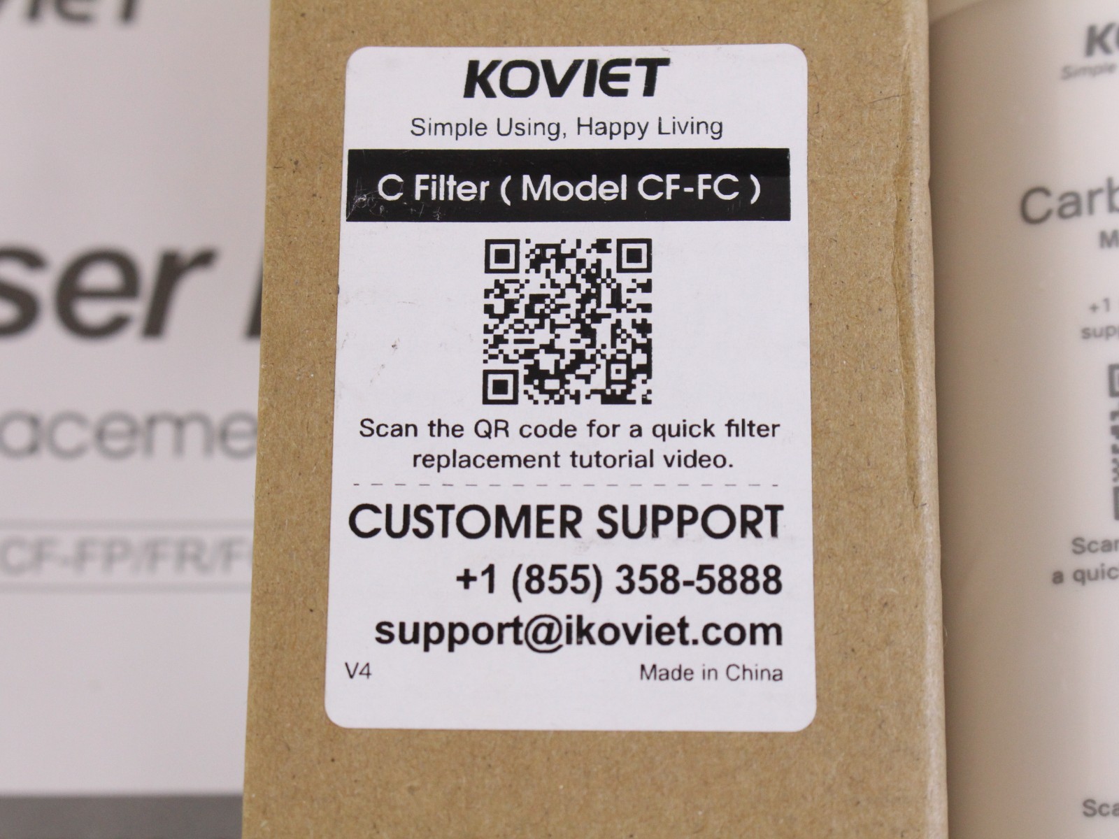 Koviet CF-FC Carbon Filter Replacement Cartridge C Filter NEW & SEALED