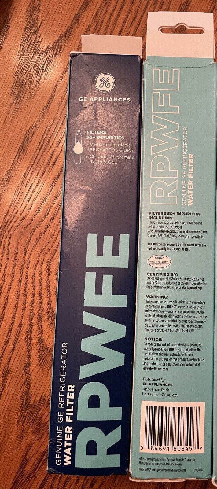2 x GE RPWFE Refrigerator Water Filter (New sealed in box) With chip !!