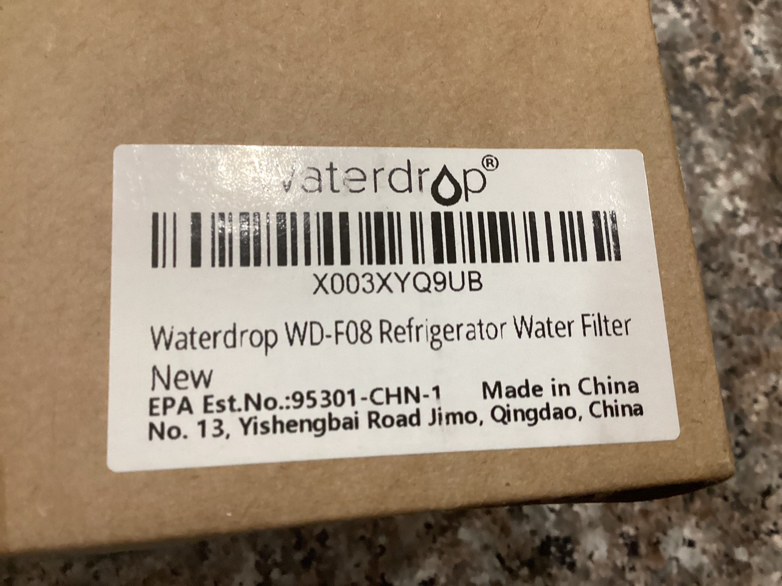 Waterdrop WD-F08 Refrigerator Water Filter Replacement- see Description