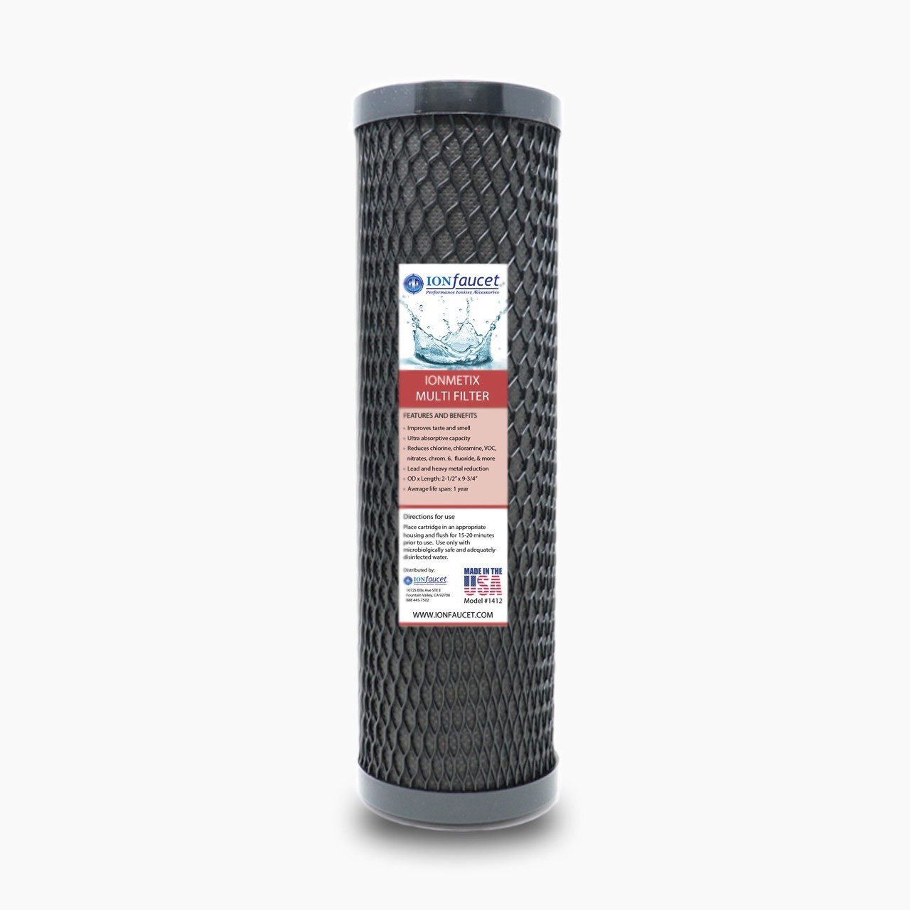 IonFaucet IonMetix Multi Filter Raw Materials Improve Taste Odor Color NEW