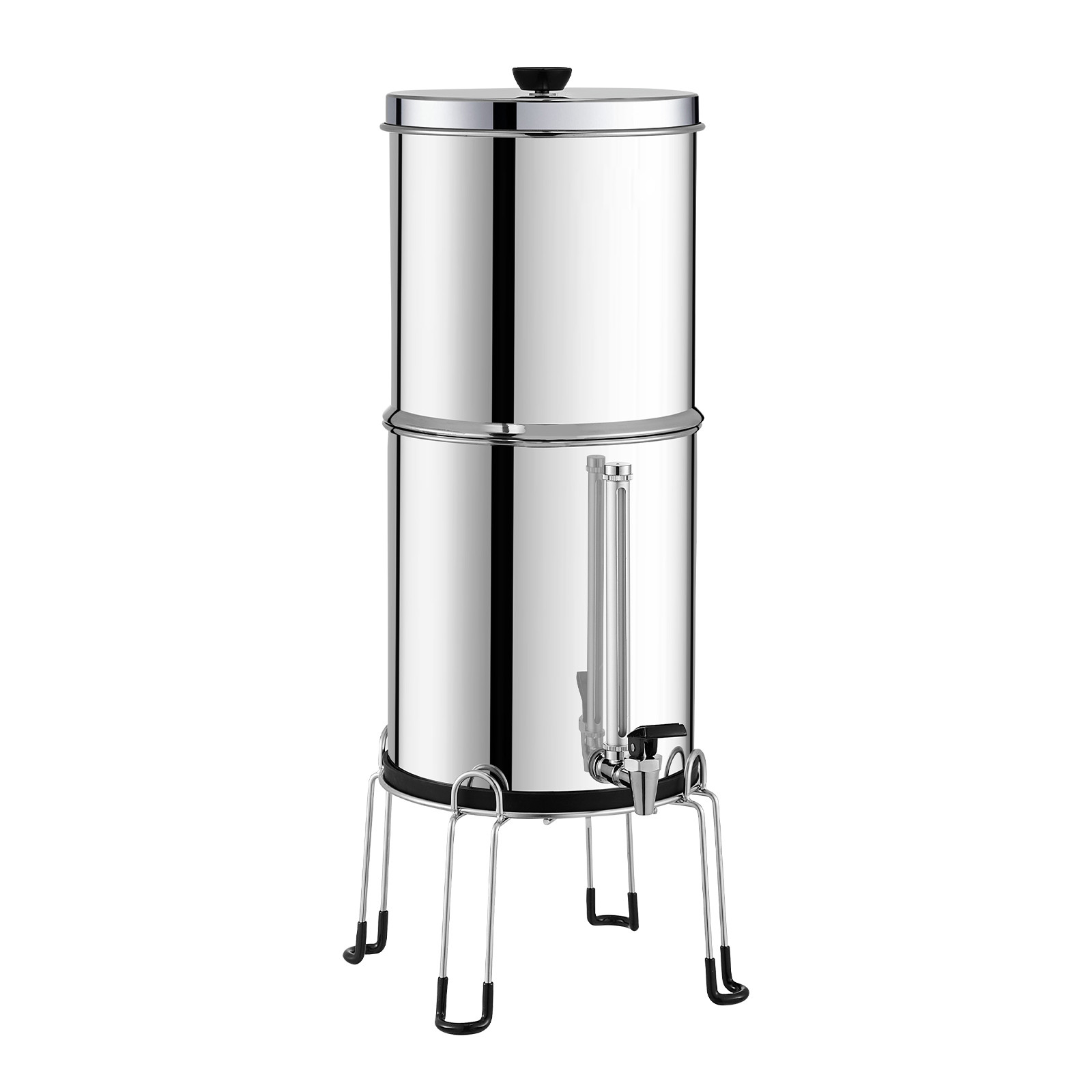 2.25G Gravity-fed Water Filter Countertop System Stainless Steel 2 Filters