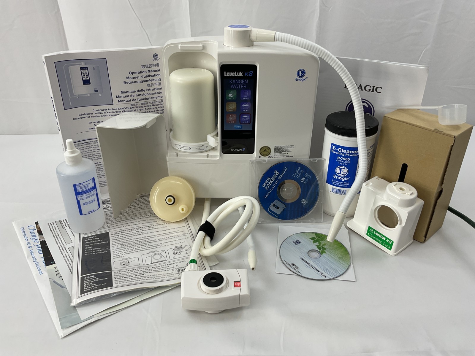 Enagic Leveluk K8 Kangen Water Ionizer 8-Plate Alkaline Antioxidant Machine