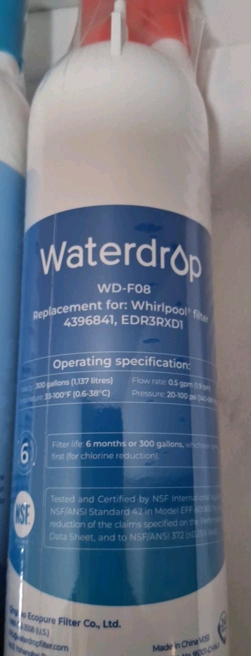 Waterdrop & Marriotto Replacement Refrigerator Water Filters WD-F08 MR4 Filter3