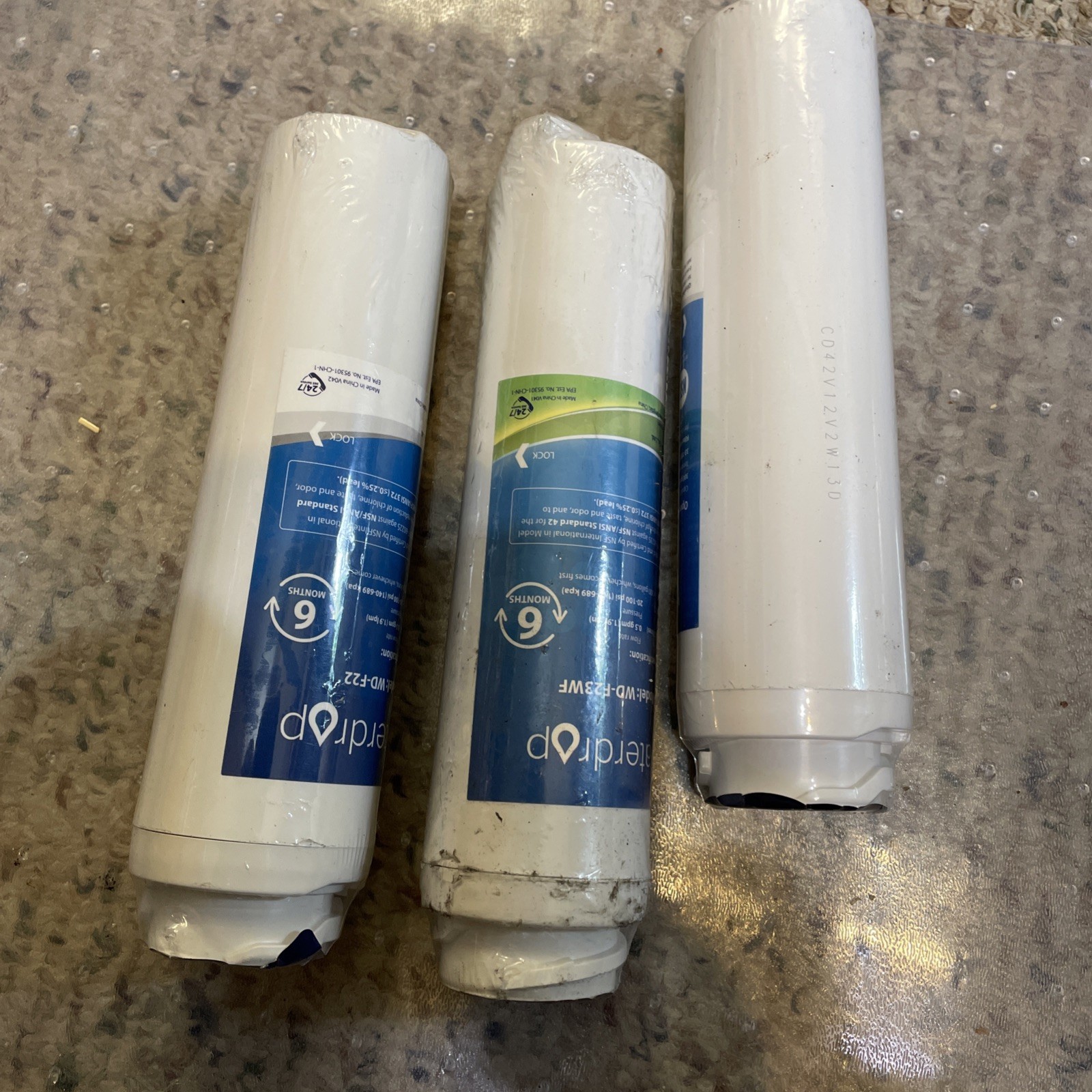 3x Waterdrop WD-F22 Replacement For GE MSWF Refrigerator Water Filter