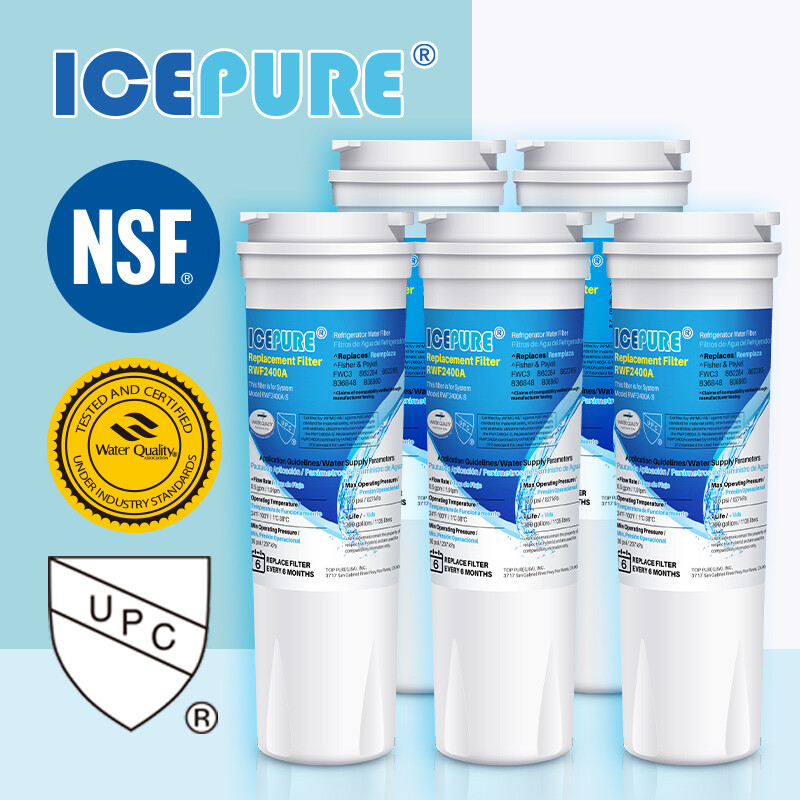 Fit For 836848 W/F FPEXT-2 RO185011 EFF-6017A Refrigerator Water Filter 5 Pack