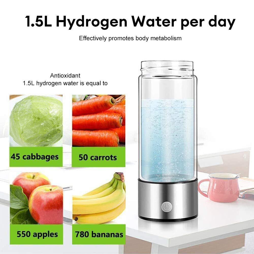 Hydrogen Rich Generator Water Cup Alkaline Ionizer Maker Bottle Anti-Oxidation