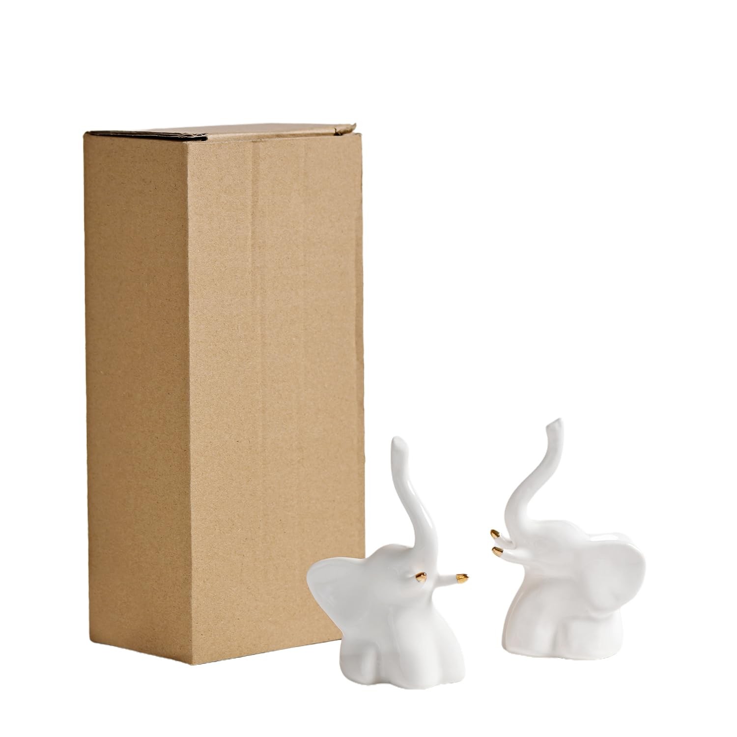 2Pcs White Elephant Toilet Bolt Covers Decorative, Christmas White Elephant G…