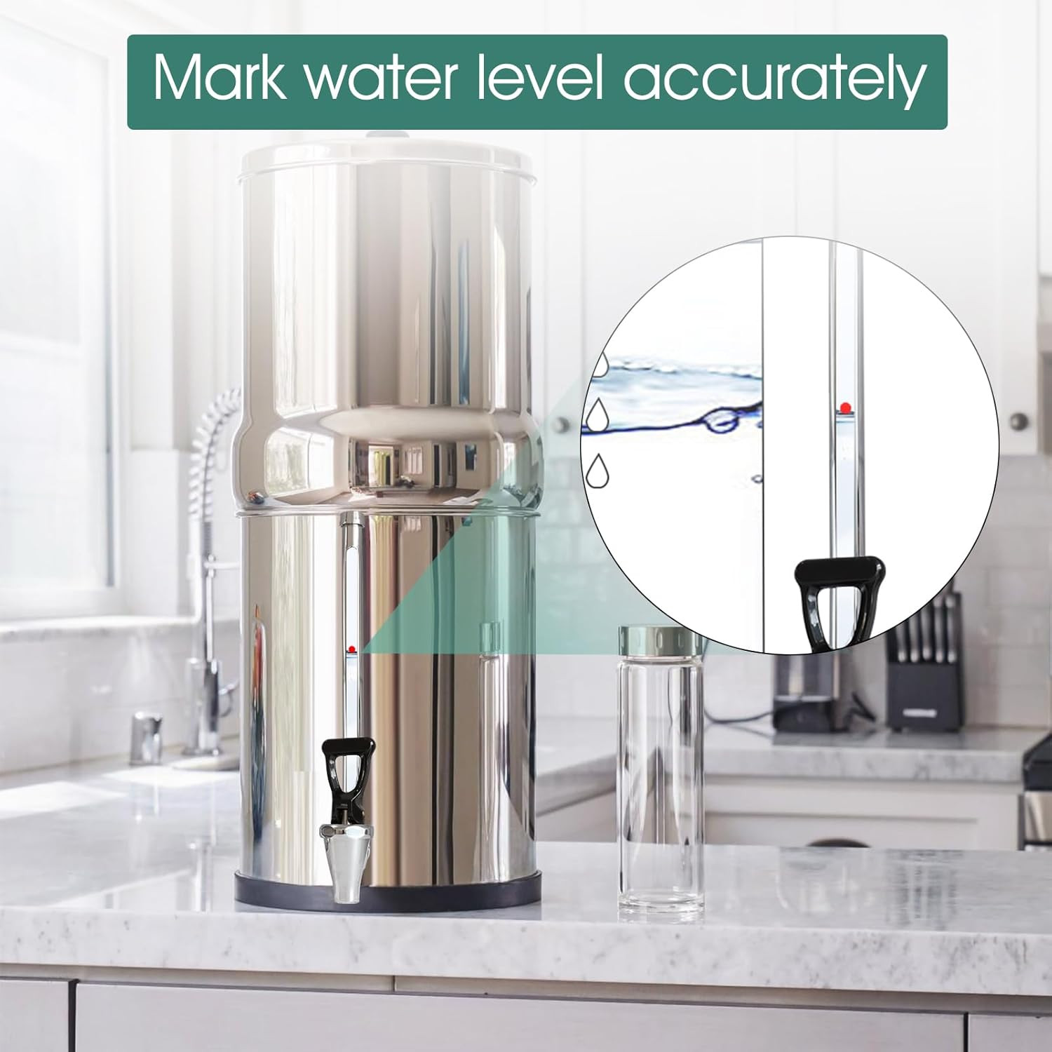 Sight Glass Spigot for Berkey Water Filter Gravity-Fed System,10″Inside Brass Si
