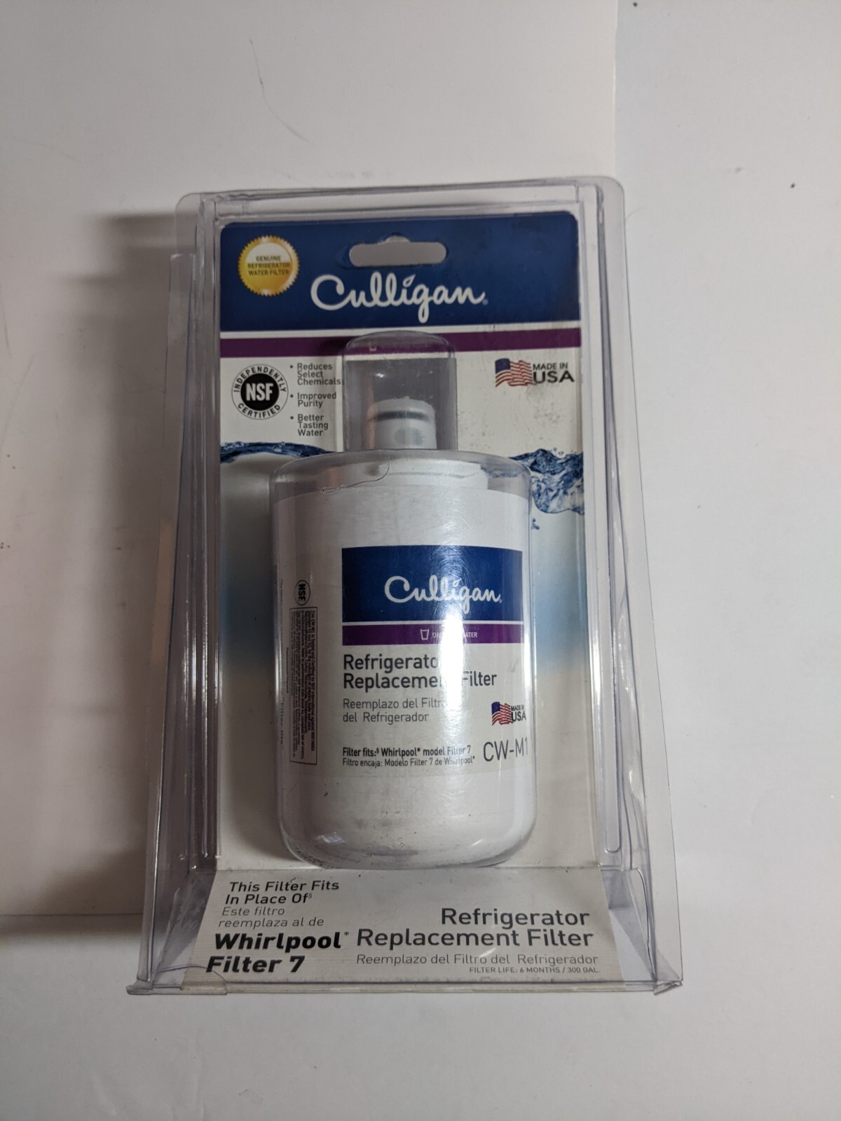Culligan Refrigerator replacement filter for Whirlpool 7 (see description)