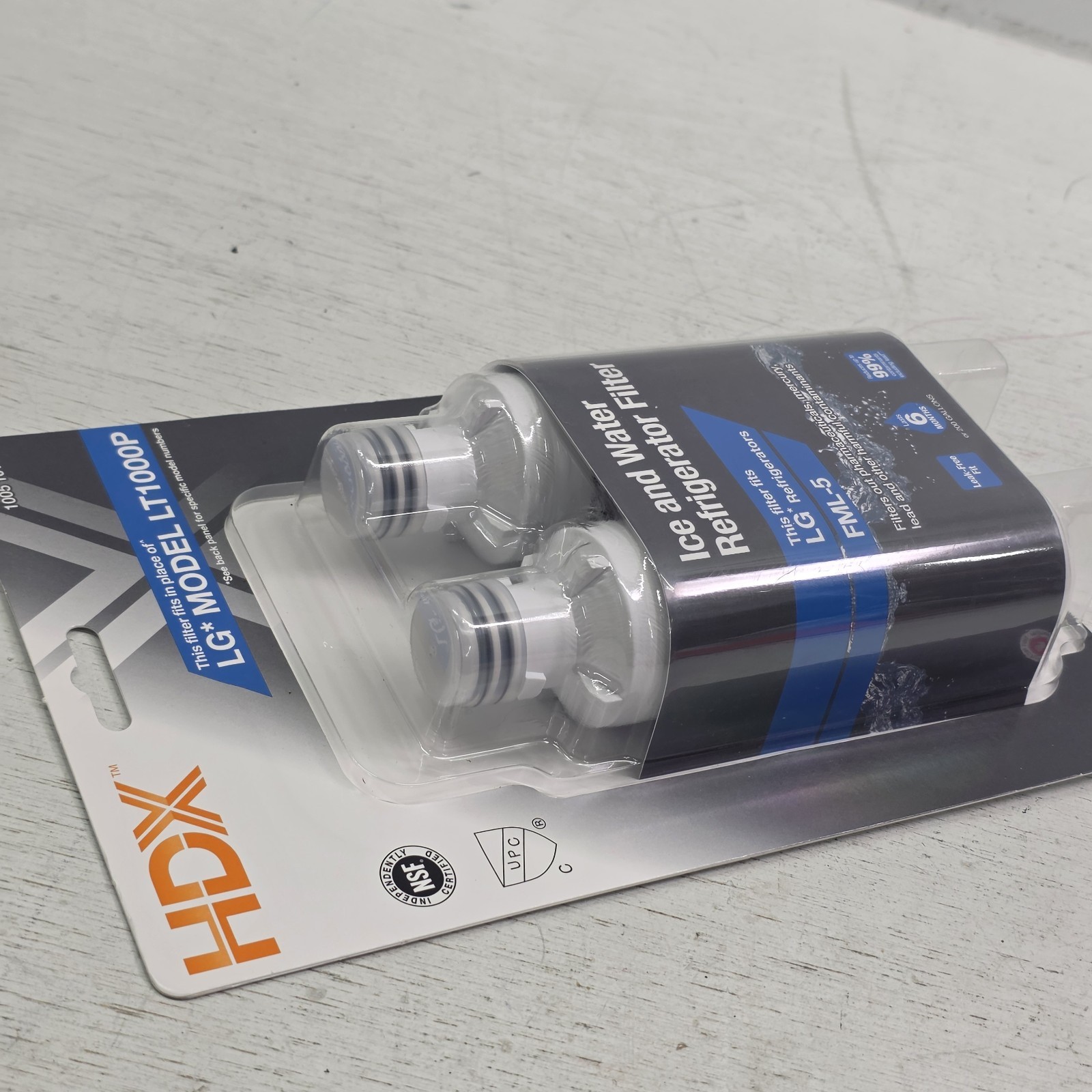 HDX FML-5 Premium Refrigerator Water Filter Replacement Fits LG LT1000P (2-Pack)