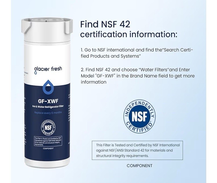 2 Pack Lot GLACIER FRESH GF-XWF for GE Refrigerator Water Filter Replacement