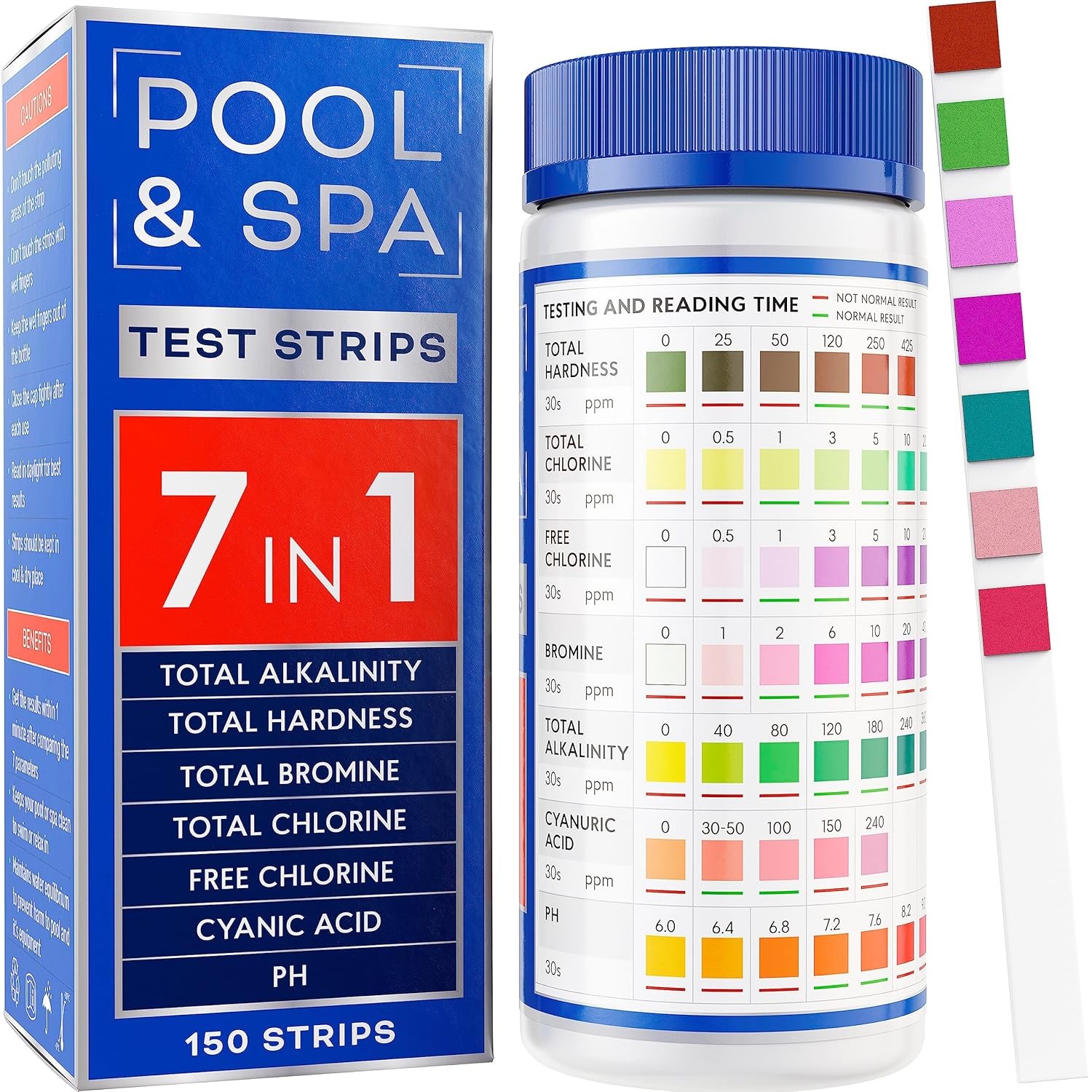 All-New 2025 Pool and Spa Test Strips 7 in 1 Quick SuperAccurate Swimming…