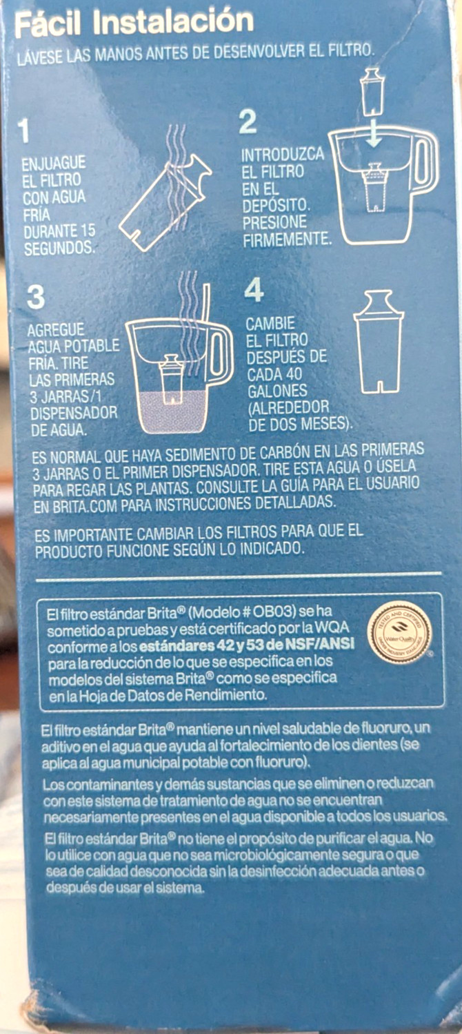 4 Brita water pitcher refill water filters for Brita factory sealed New #OB03