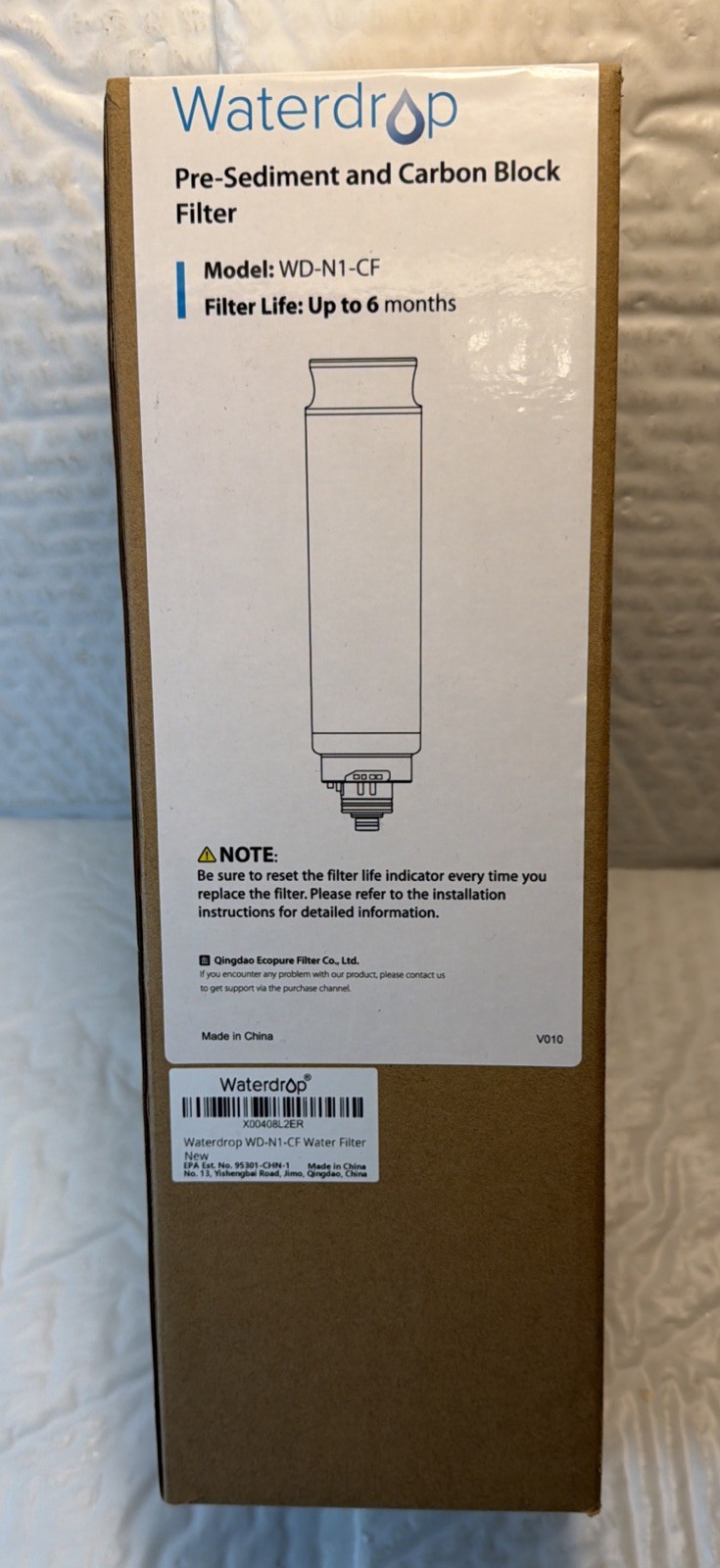 Waterdrop WD-N1-CF Filter,Replacement for WD-N1-W Reverse Osmosis System
