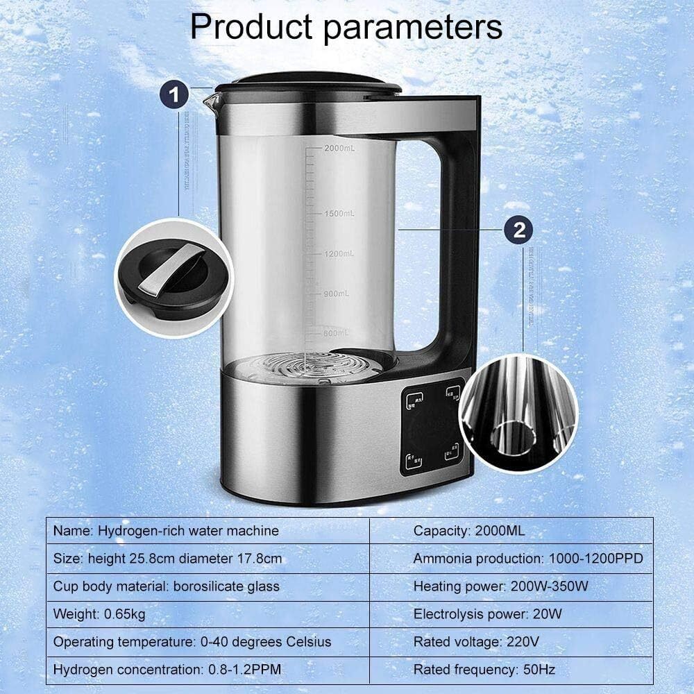 Hydrogen Water Machine Generator Rich Alkaline Water Ionizer Generator Kettle