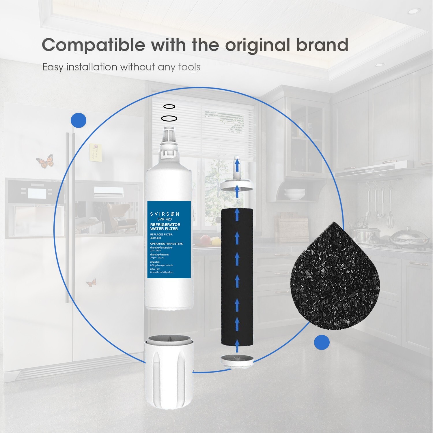 Sub-Zero 4204490 Refrigerator Water Filter Replacement , FREE SHIPPING