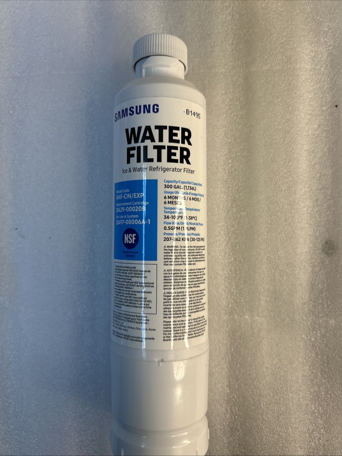 Samsung Water Filter Plastic White DA29-00020B HAF-CIN/EXP. Lot Of 2 Ea See Note