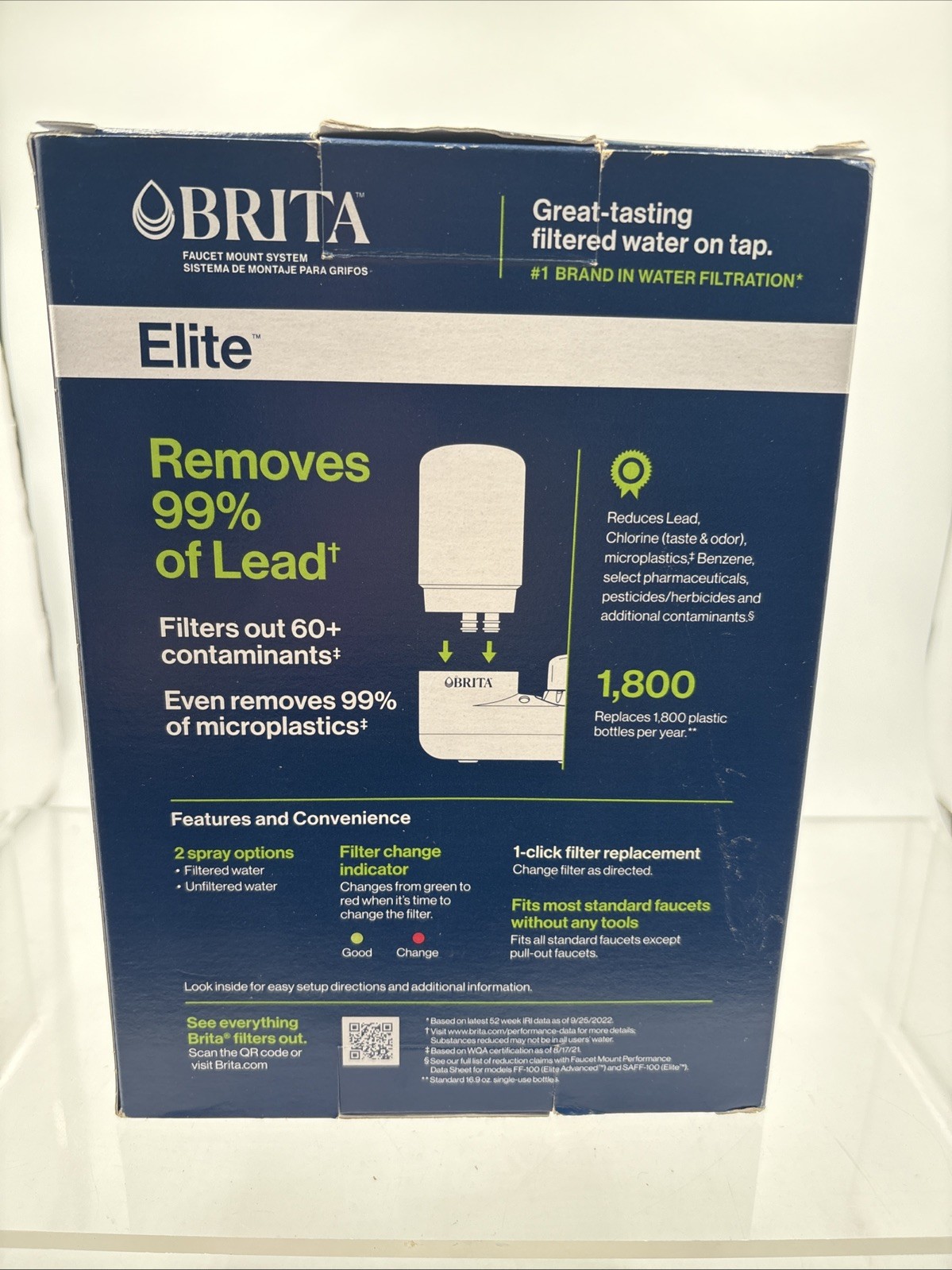 NEW BRITA Faucet Elite Chrome Replacement Filter Remove 99% of Lead