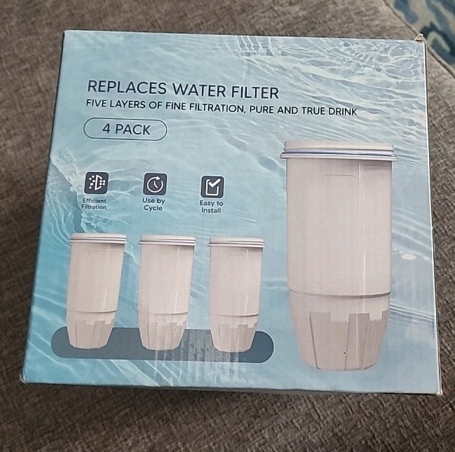 Water Filter Replacement 4 Pack Fit for Zero Pitcher and Dispenser ZR-001 ZR-017