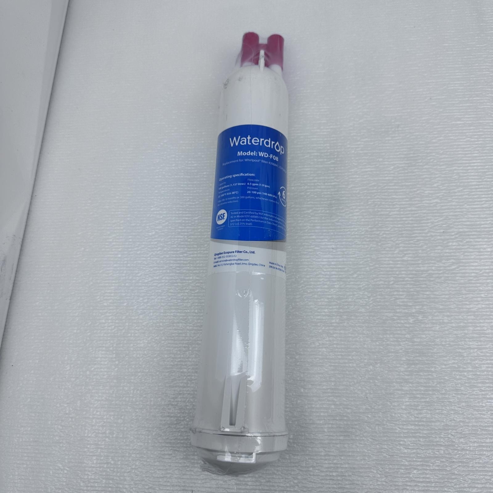 Waterdrop WD-F08 Replacement Water Filter Cartridge for Faucet Filtration System
