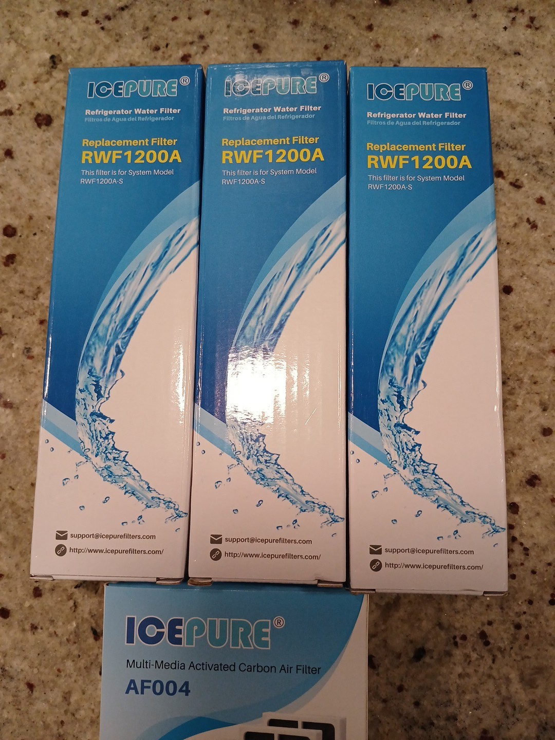 Icepure Refrigerator Water Filter Fit For LG LT700P RWF1200A Air Filter 3 Pack