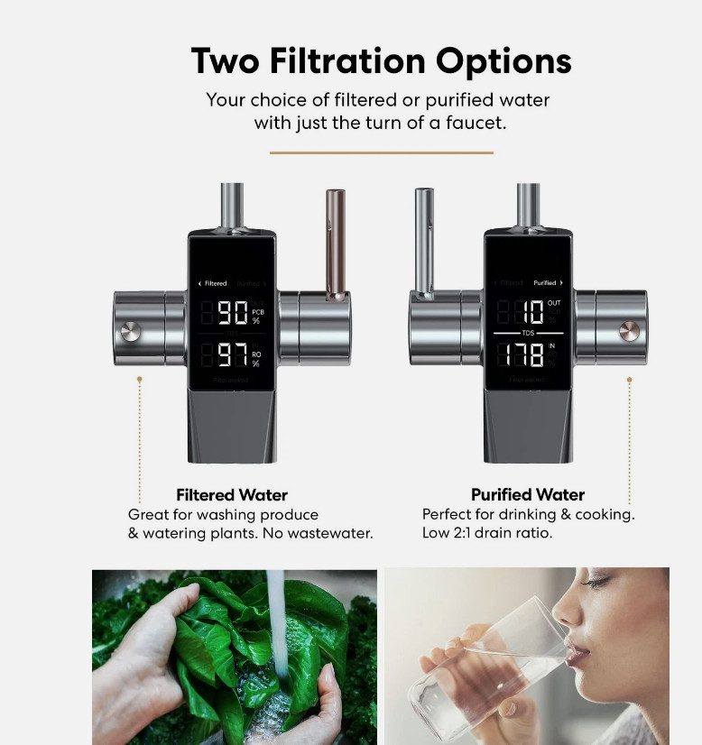Brio G20-U Reverse Osmosis Water Filtration System, Smart Display Faucet 700 GPD