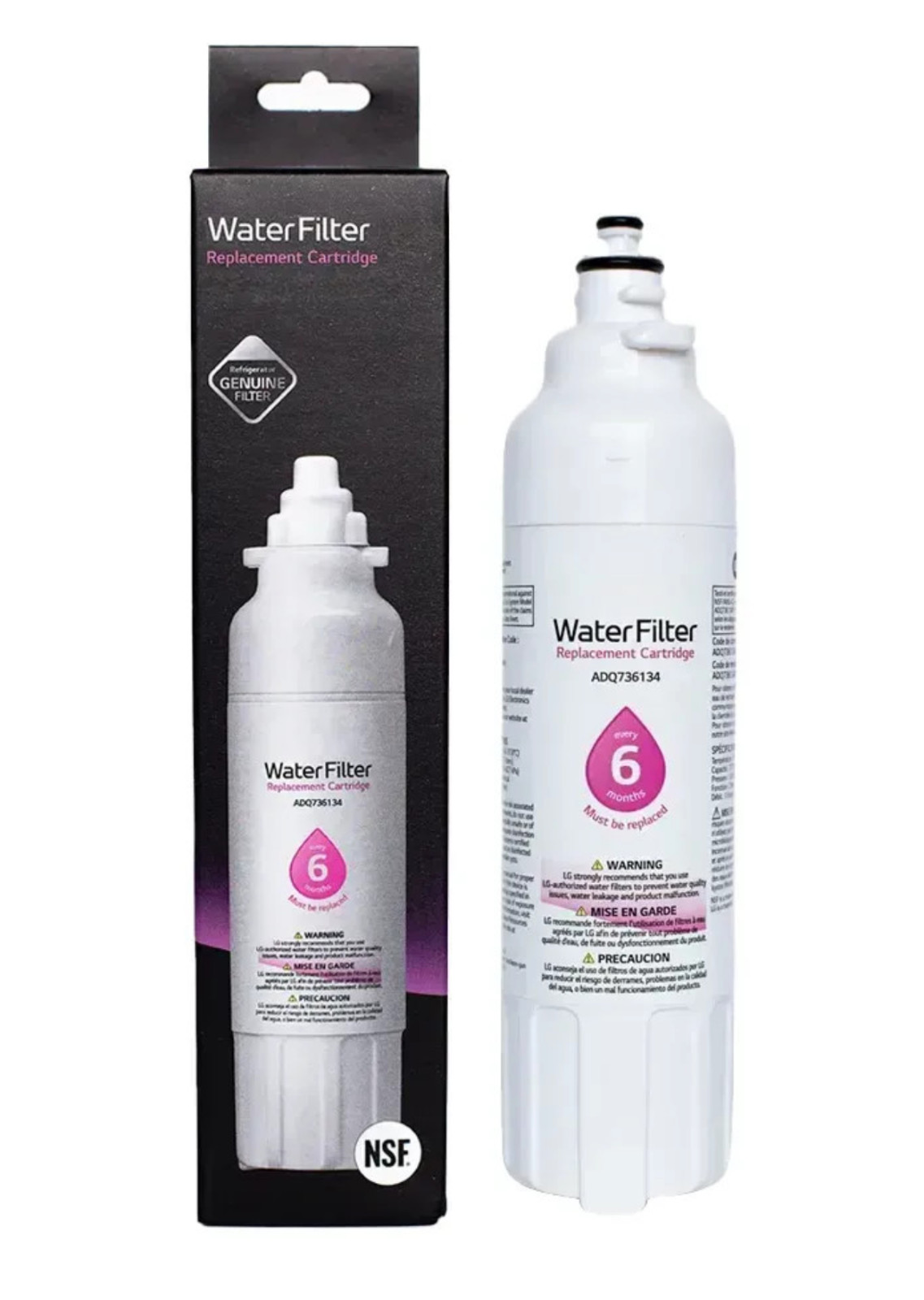 LG LT800P Water Filter 6 Genuine OEM Replacement ADQ73613401 NEW in Box!