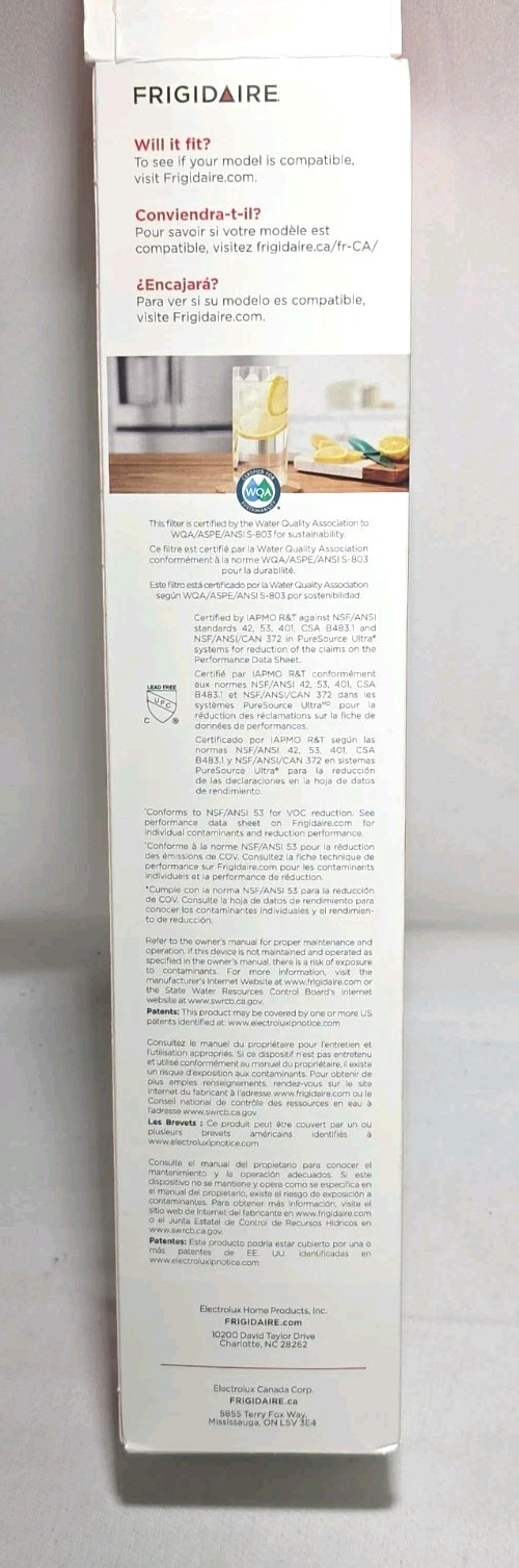 New Frigidaire ULTRAWF Pure Source Ultra Water Filter – White