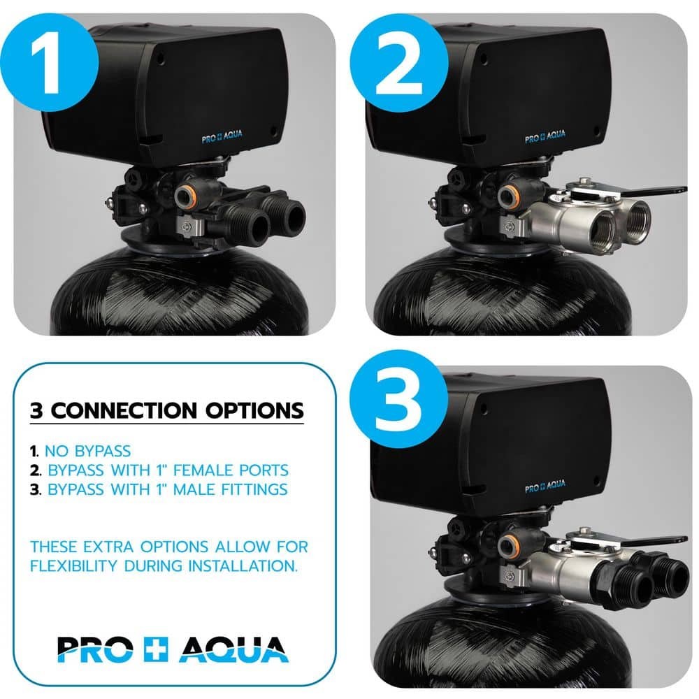 PRO+AQUA Whole House Water Filtration System Reduces Iron, Sulfur, Manganese