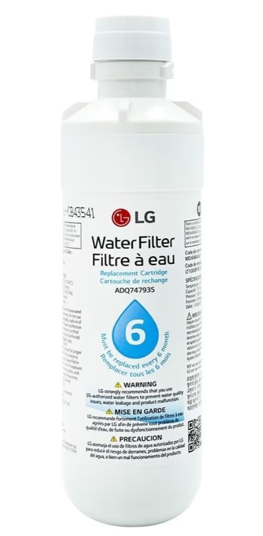 2 Pk Genuine LG LT1000P2 6-Month /200 Gal Refrigerator Replacement Water Filter