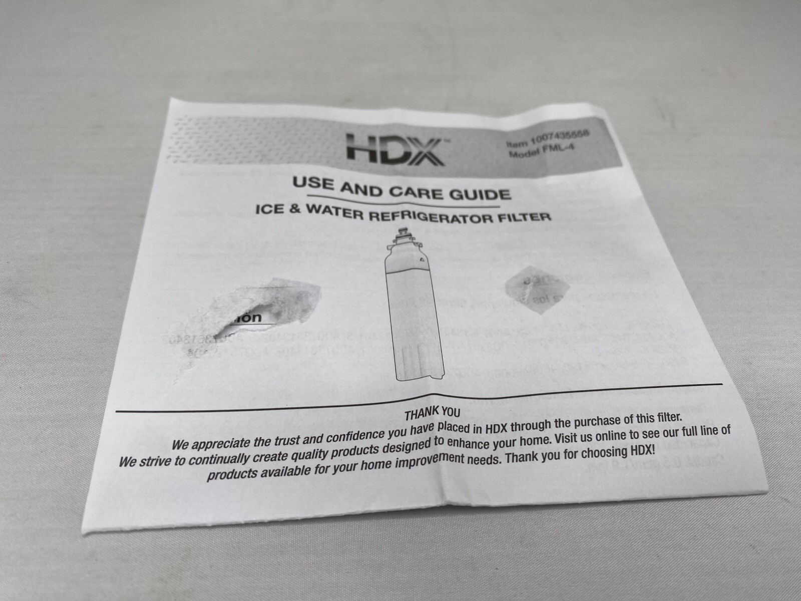 HDX FML-4 Ice and Water Refrigerator Filter Replacement For LG LT800P ( 2 Pack )