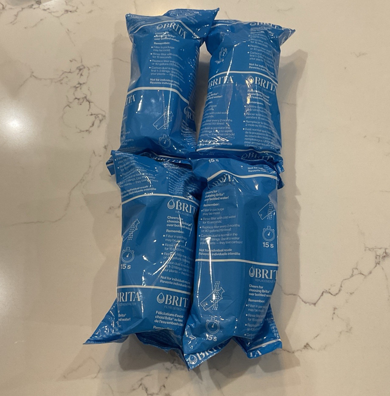 Brita Standard Water Filter 4 Pack Pitcher Dispenser BPA Free