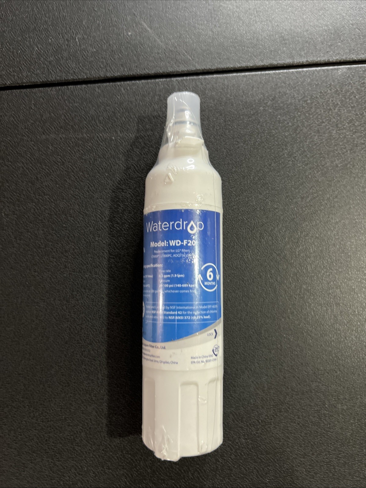 WaterDrop WD-F20 LG Refrigerator Water Filter for LT800P LT800PC ADQ73613401