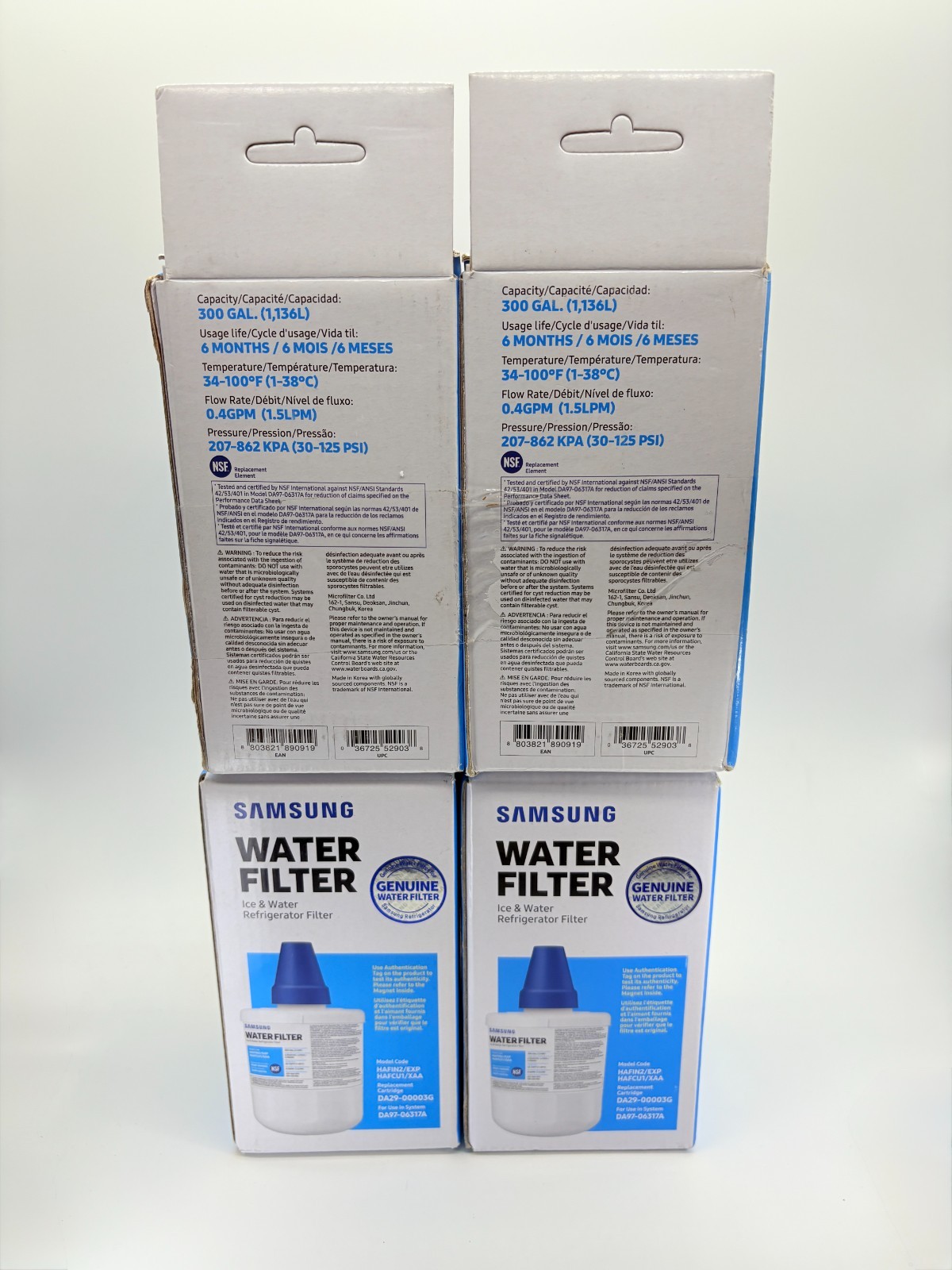 4 X SAMSUNG Genuine Water Filter for DA97-06317a New in Box