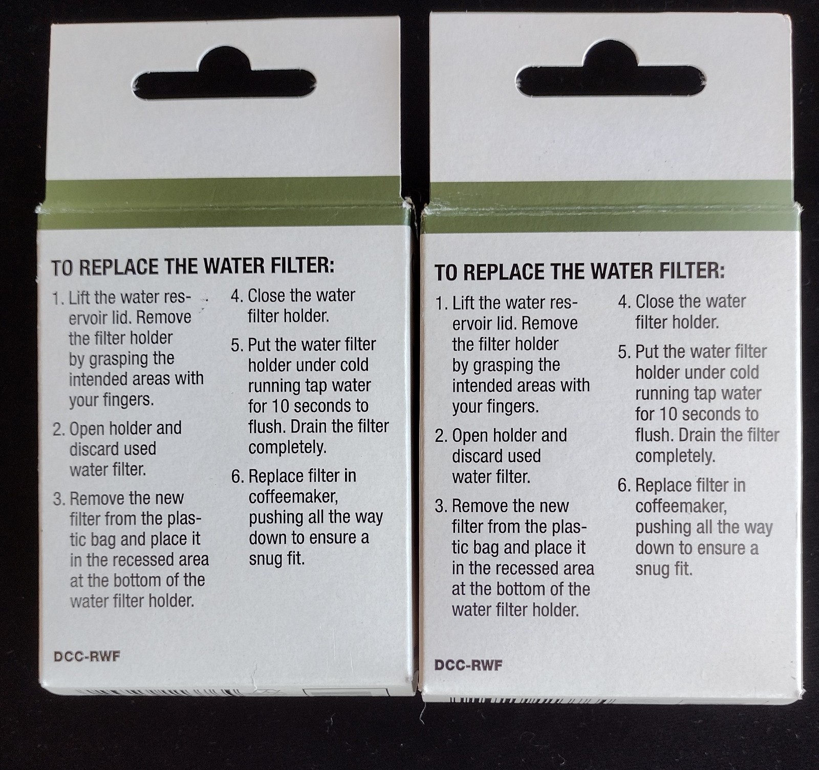 LOT OF 2 PACKS Cuisinart Replacement Charcoal Water Filters 2 per box = 4 total