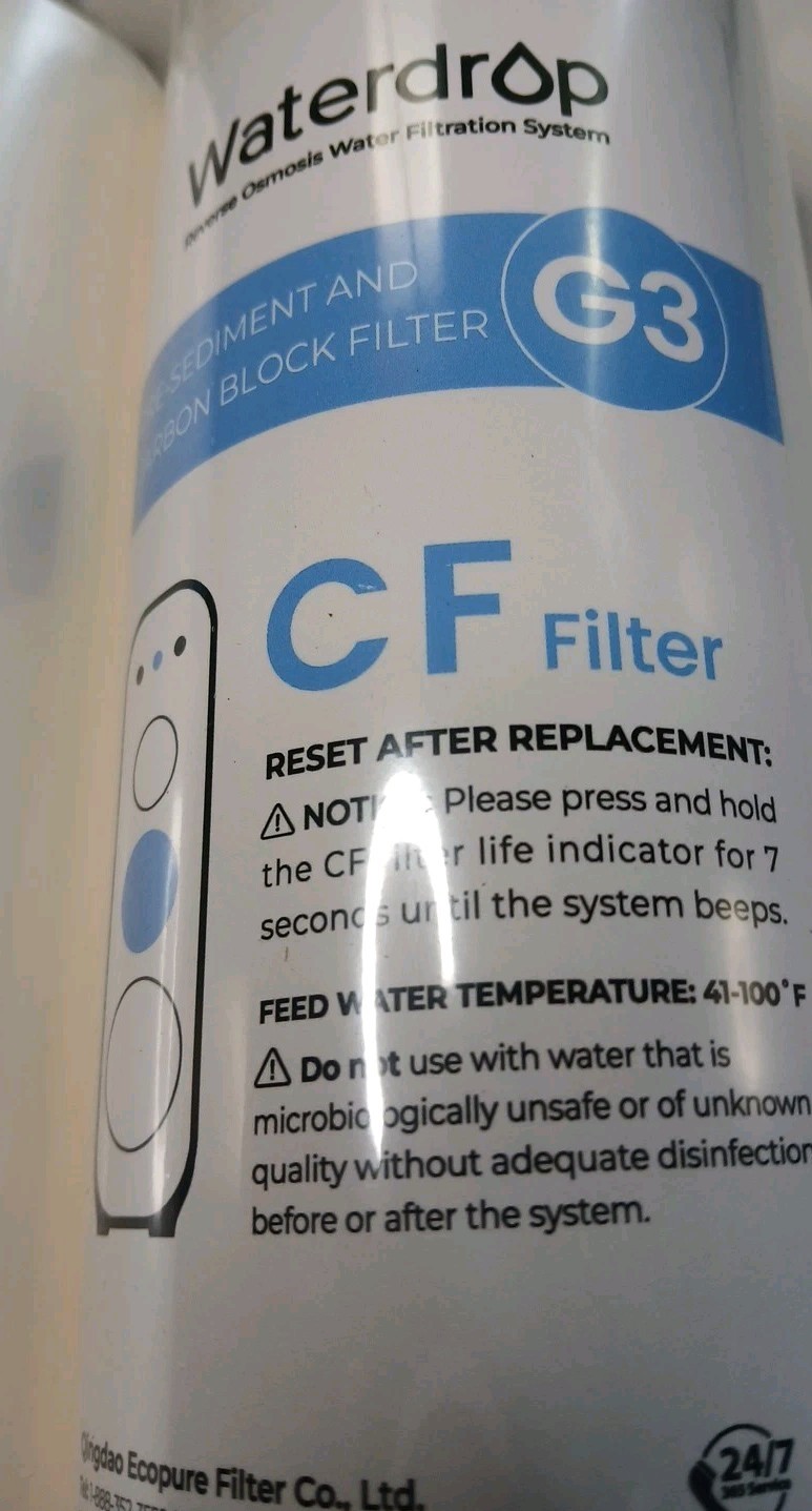 2X Waterdrop WD-G3-CF Filter New Replacement Free Shipping!