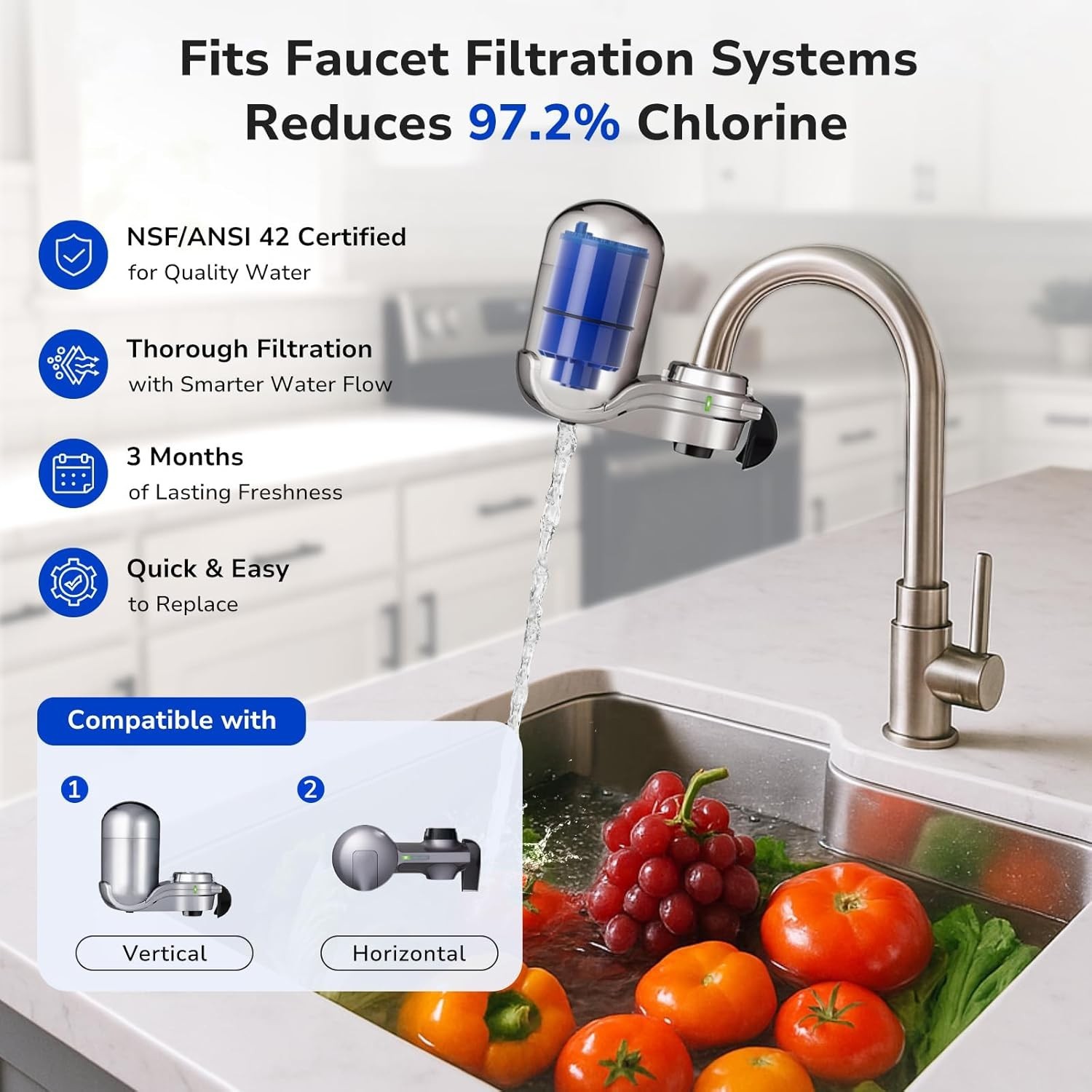 Cost-Effective 2-Pack PUR Water Filter, Compatible with Multiple Faucets