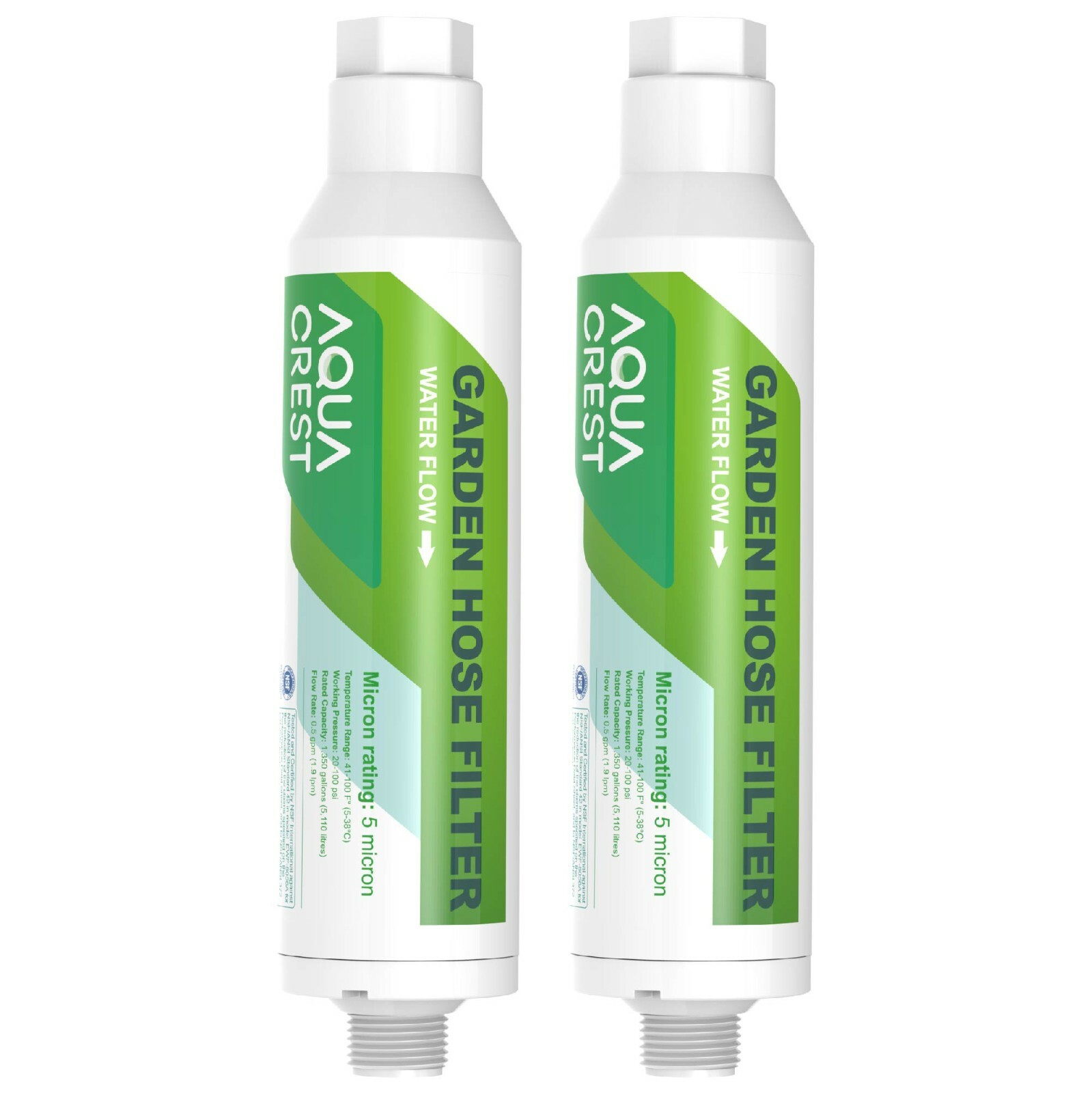 (2)Replacement for Mist Cooling System Garden Hose Water Filter by AQUA CREST